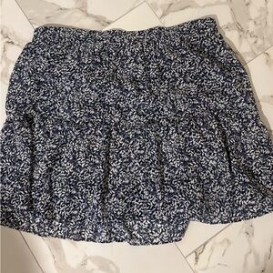 J. Crew Dark Blue tiered floral skirt  XXL